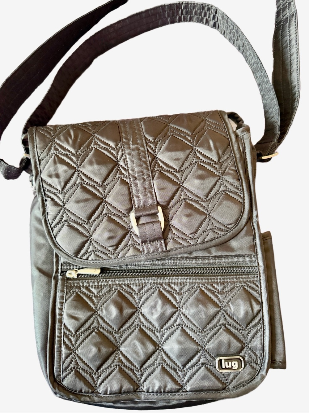 Lug Quilted Crossbody Moped Bag Black Like New